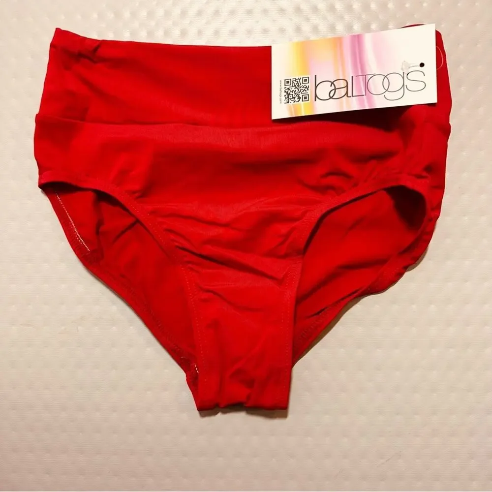 Baltogs brief bottoms red Theatricals crop top red CL NWT dance